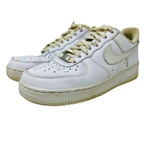 NIKE White Air Force One 1 Women's Sneakers‎ Shoes Leather Low Top 9 315115-112